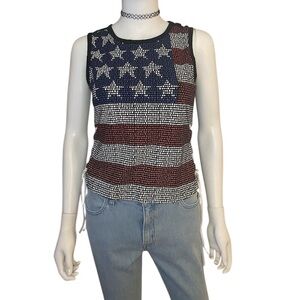 Self Esteem- Patriotic Flag Tank Top